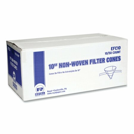 Amercareroyal Filter Cones, For Fry Oil, 10 in. Non-Woven, 500PK EFC10